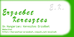 erzsebet keresztes business card